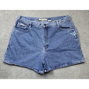 Zana Di Shorts Womens 22 Blue Jean Denim Embroidered Y2K Retro